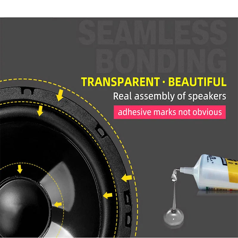 Zhanlida 15ml 50ml 80ml Black/transparent Speaker Repair Glue Foam Side Dust Cap Rubber Edge Cone Basin Strong Adhesive