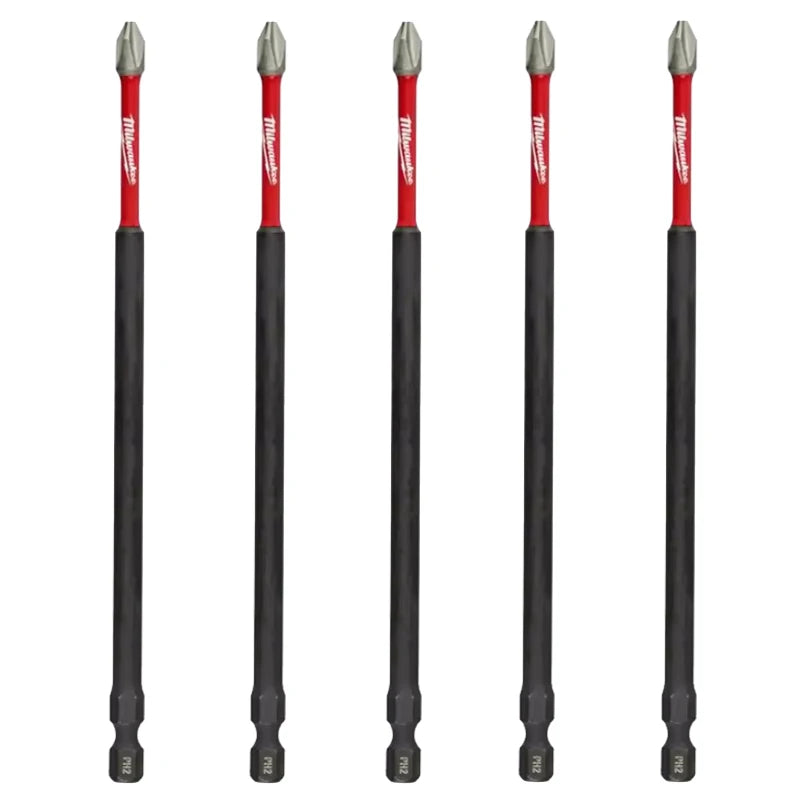 Milwaukee PH2 Impact Drill Bits 25mm/50mm/89mm/152mm Cross Screwdriver Head HSS Carpentry Sell Separately Power Tool Accessories