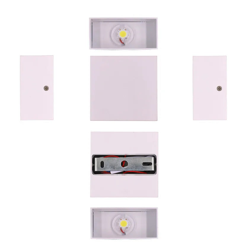 Indoor LED Wall Lamp Aluminium Cube Style Wall Light For Bedroom Living Room Corridor Aside Lighting AC110V 220V