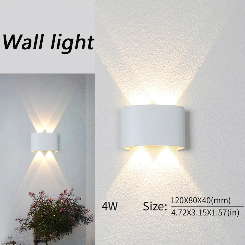LED Wall Lamp Waterproof IP66 Indoor Outdoor Lamp Garden Lights for Living Room Hallway Bedroom Decor
