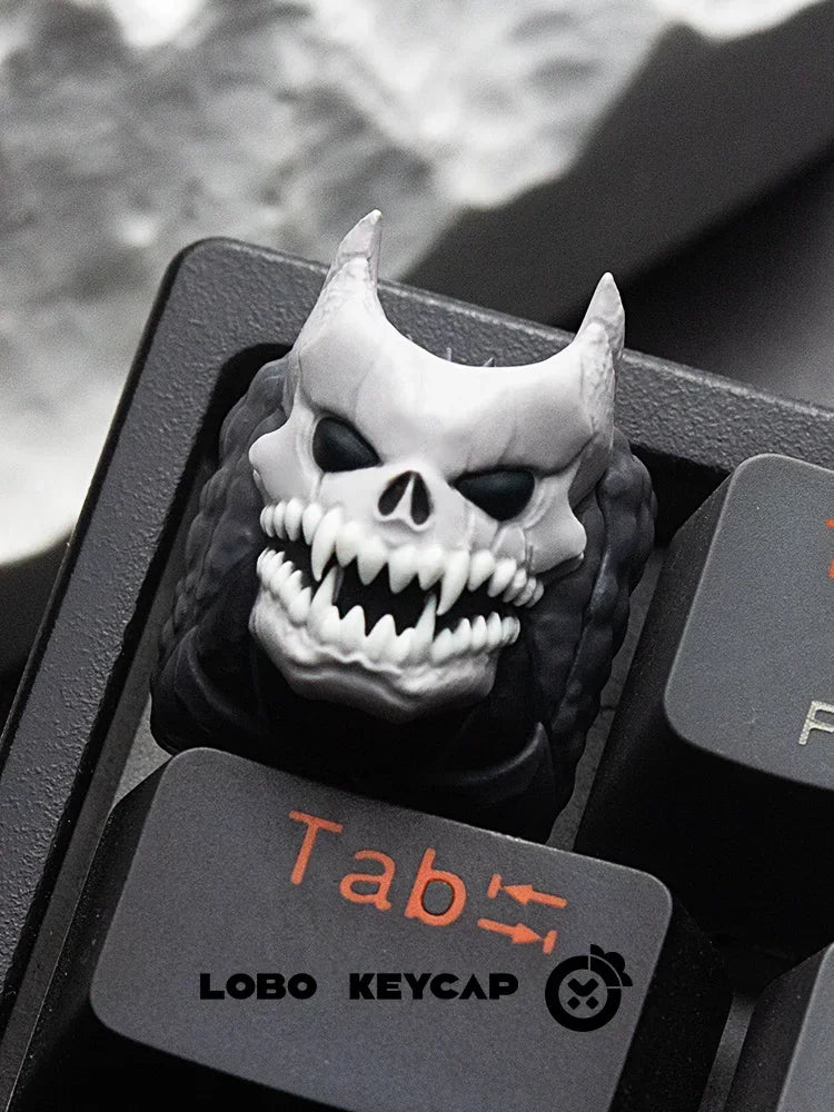 Kaiju No.8 Artisan Keycap Custom Ghost Anime 3d Keyboard Key Caps Esc Point Resin Key Caps Mechanical Keyboard Game Accessories