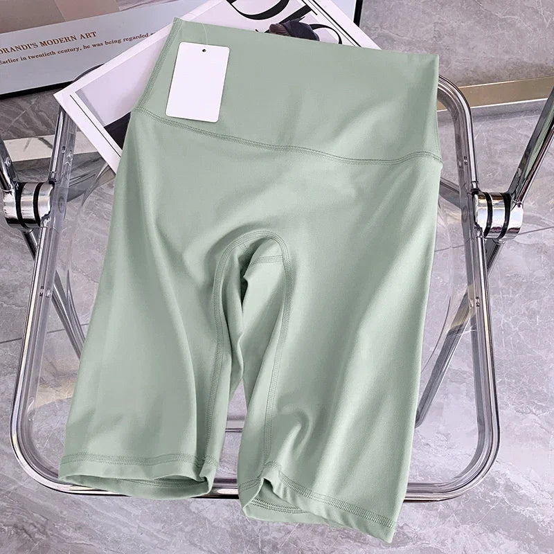Summer Yoga Shorts Elastic Breathable Tights Leggings Quick Dried Sports Fitness Yoga Cycling Athletic Gym Shorts