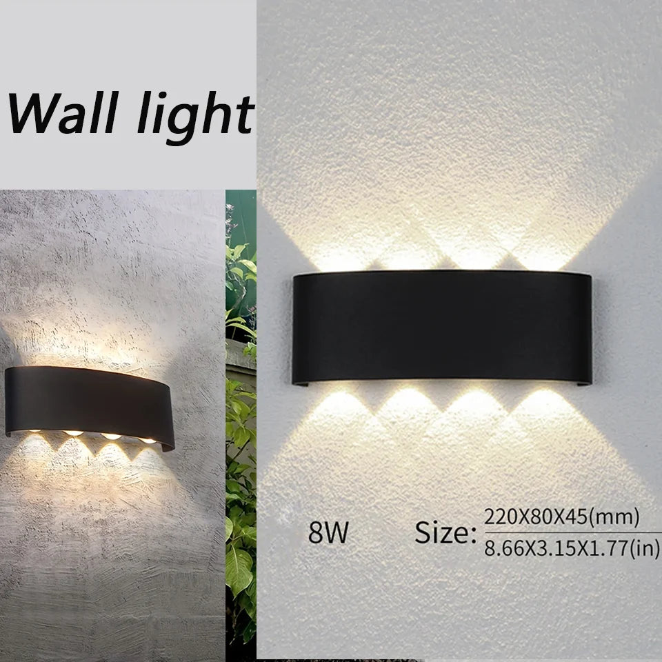 LED Wall Lamp Waterproof IP66 Indoor Outdoor Lamp Garden Lights for Living Room Hallway Bedroom Decor