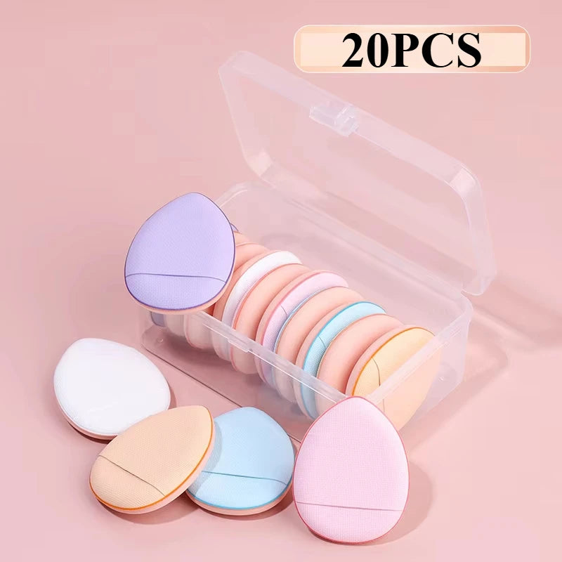 10/20Pcs Mini Finger Puff Foundation Small Air Cushion Powder Sponge Face Concealer BB Cream Cosmetic Applicator Makeup Tools