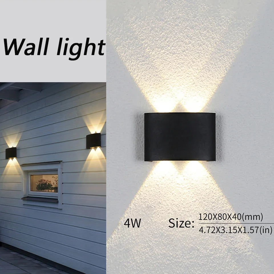 LED Wall Lamp Waterproof IP66 Indoor Outdoor Lamp Garden Lights for Living Room Hallway Bedroom Decor