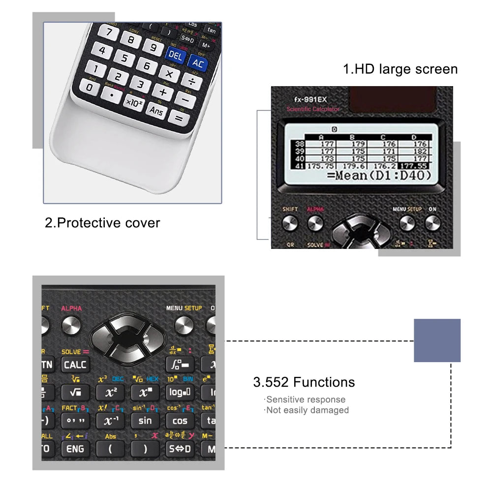 Multifunctional science function calculator-552function Specially designed for student exams, economical packaging,High-End Appe
