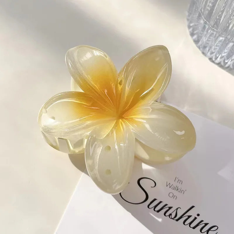 Six colors Gradient Flower Hair Styling Accessories Set Beach Style Hairpins Flower Claw Clips Hawaiian Style