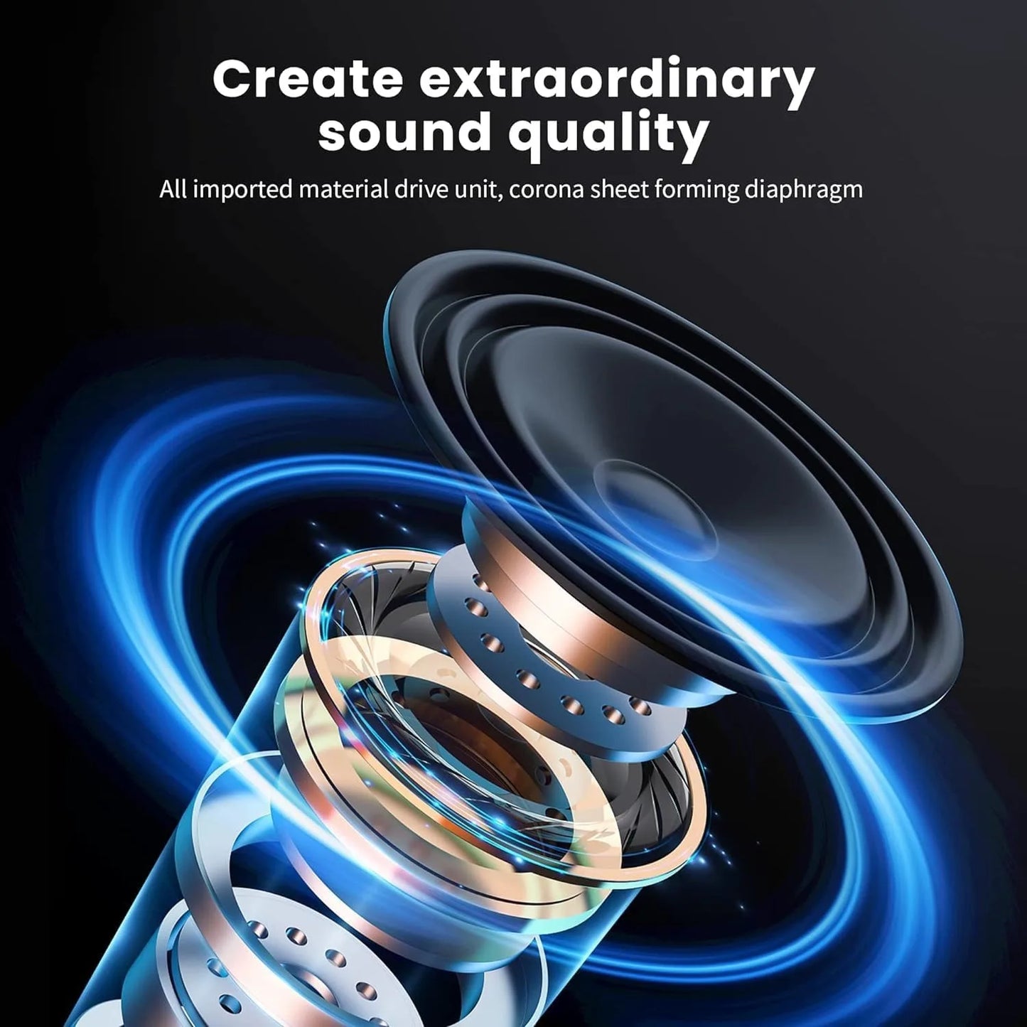 NEWMSNR Wireless Bluetooth5.3 Headphones with HD Mic