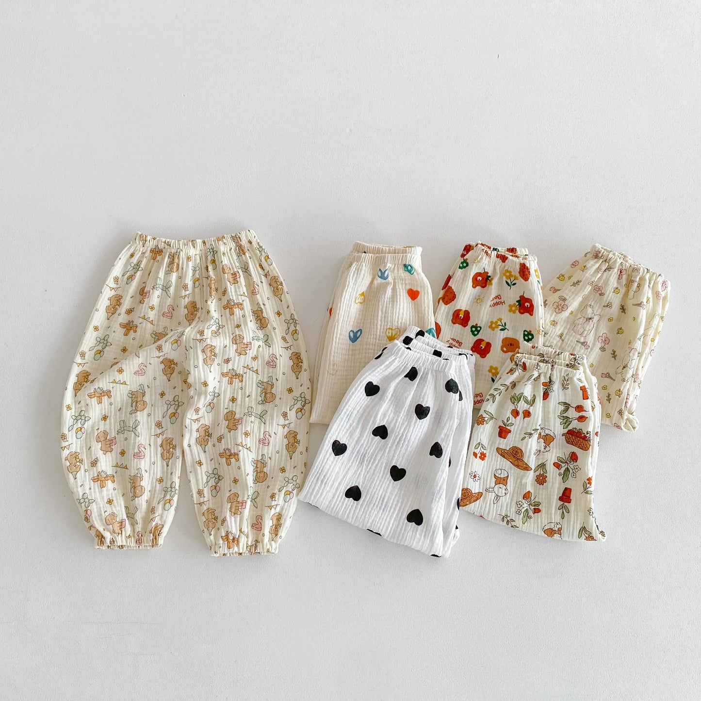 Anti Mosquito Pants For Children Clothing Summer New Style Kids Girl's Floral Trousers Loose Casual Baby Harem Pants 9m-6y 2024