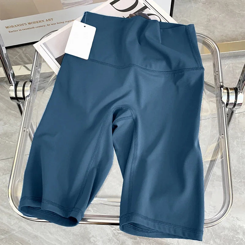 Summer Yoga Shorts Elastic Breathable Tights Leggings Quick Dried Sports Fitness Yoga Cycling Athletic Gym Shorts