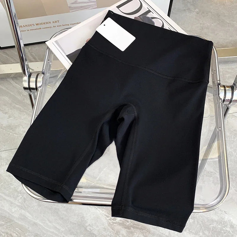 Summer Yoga Shorts Elastic Breathable Tights Leggings Quick Dried Sports Fitness Yoga Cycling Athletic Gym Shorts