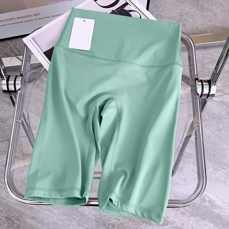 Summer Yoga Shorts Elastic Breathable Tights Leggings Quick Dried Sports Fitness Yoga Cycling Athletic Gym Shorts