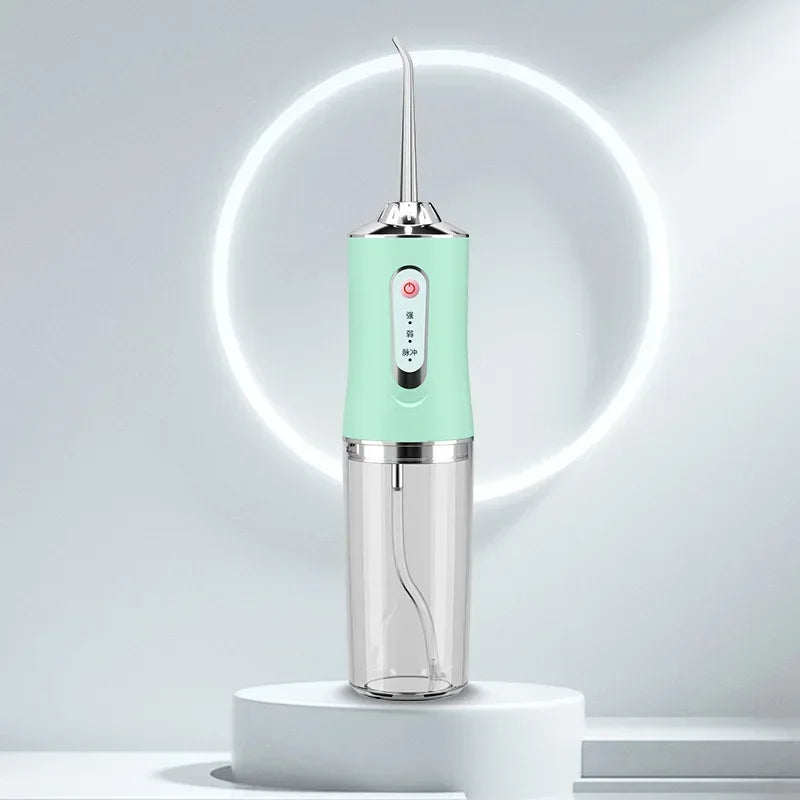 Oral Irrigator Portable Dental Water Flosser USB Rechargeable Water Jet Floss Tooth Pick 4 Jet Tip 220ml 3 Modes Teeth PH260