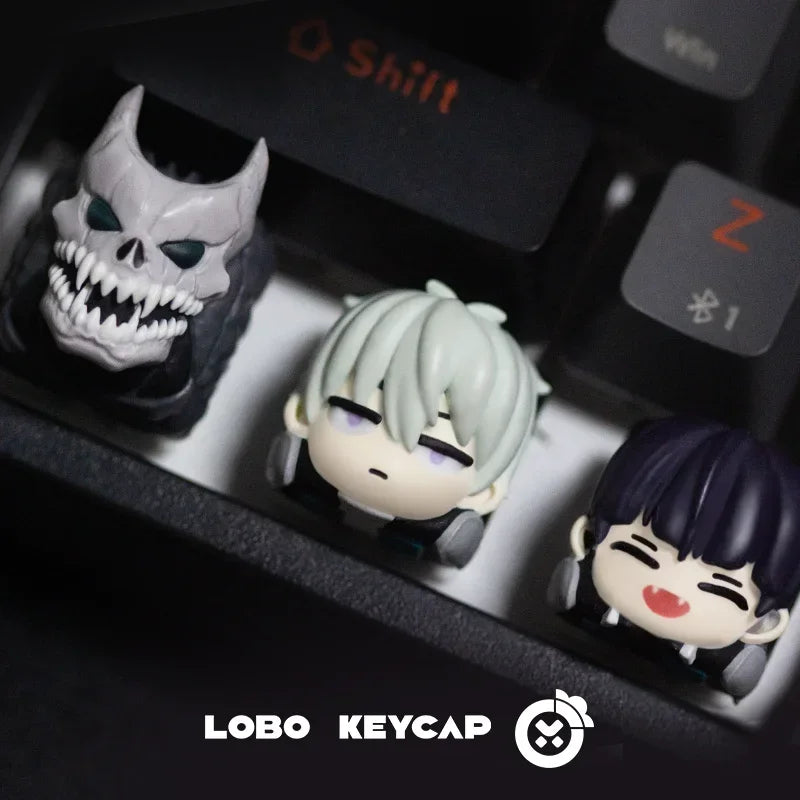 Kaiju No.8 Artisan Keycap Custom Ghost Anime 3d Keyboard Key Caps Esc Point Resin Key Caps Mechanical Keyboard Game Accessories