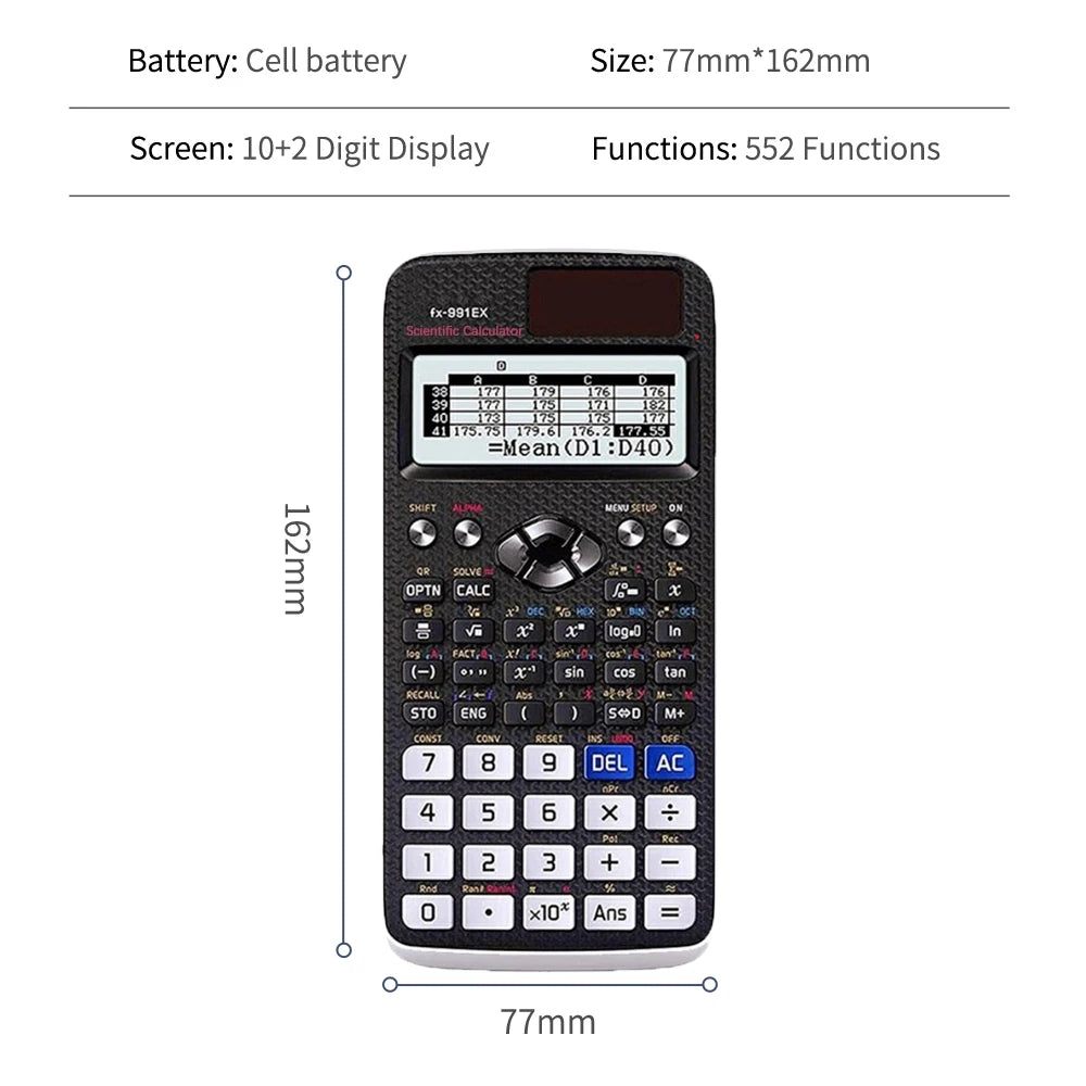 Multifunctional science function calculator-552function Specially designed for student exams, economical packaging,High-End Appe