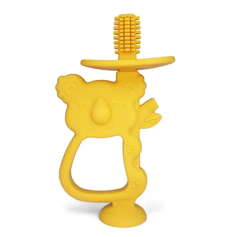 Animal Koala Safe Toddle Teether Chew Toy Teething Ring Infant Baby Silicone Training Toothbrush BPA Free Rodent Baby Accessorie