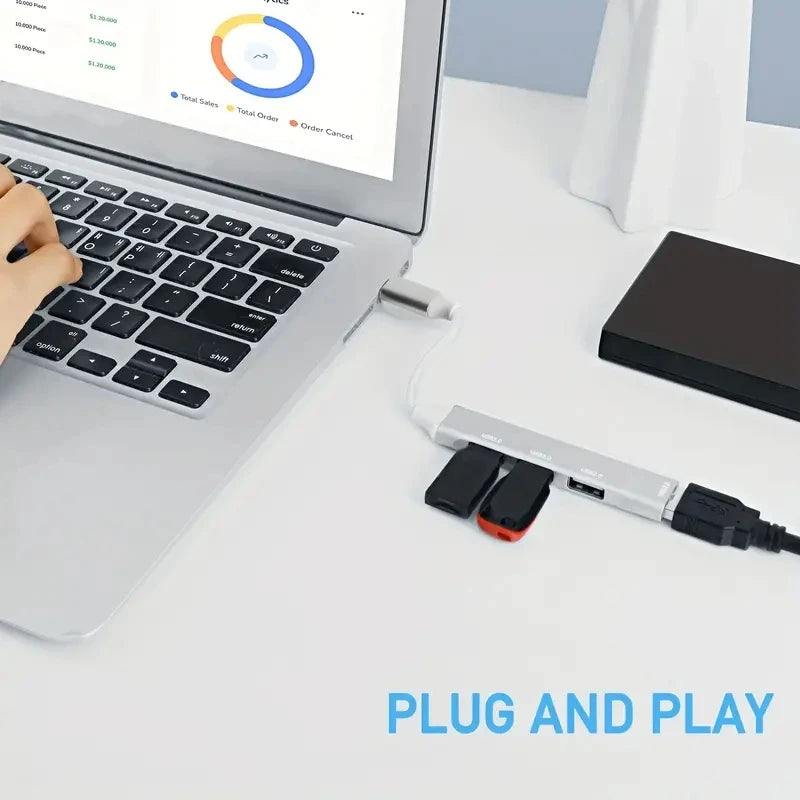 467 Mobile Phone Computer One Drag Four Expanders High Speed Transmission USB Dock Multi Function Wire Divider
