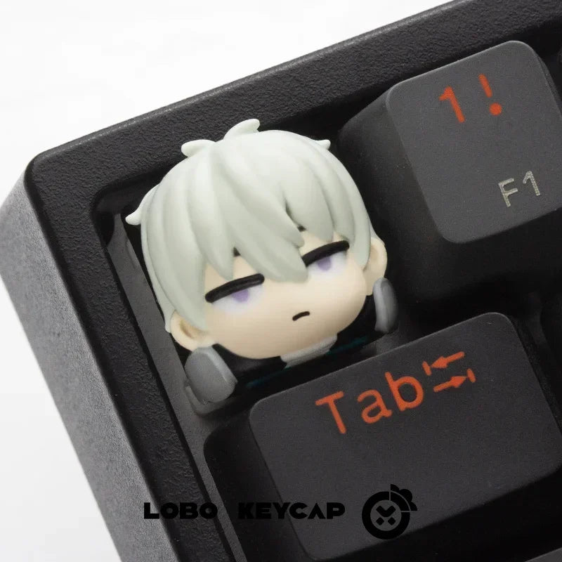 Kaiju No.8 Artisan Keycap Custom Ghost Anime 3d Keyboard Key Caps Esc Point Resin Key Caps Mechanical Keyboard Game Accessories
