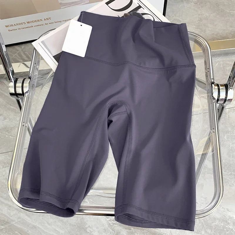 Summer Yoga Shorts Elastic Breathable Tights Leggings Quick Dried Sports Fitness Yoga Cycling Athletic Gym Shorts