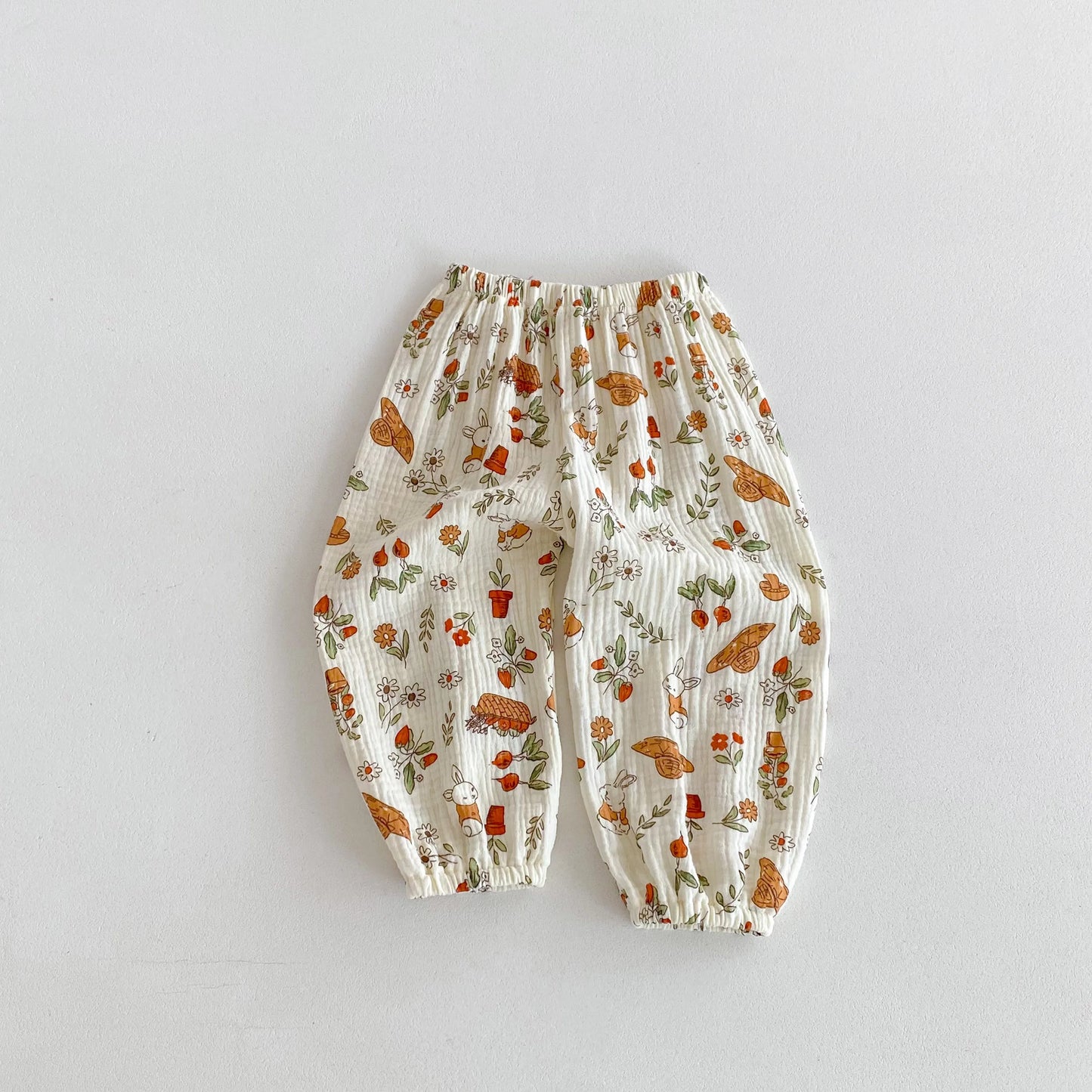 Anti Mosquito Pants For Children Clothing Summer New Style Kids Girl's Floral Trousers Loose Casual Baby Harem Pants 9m-6y 2024
