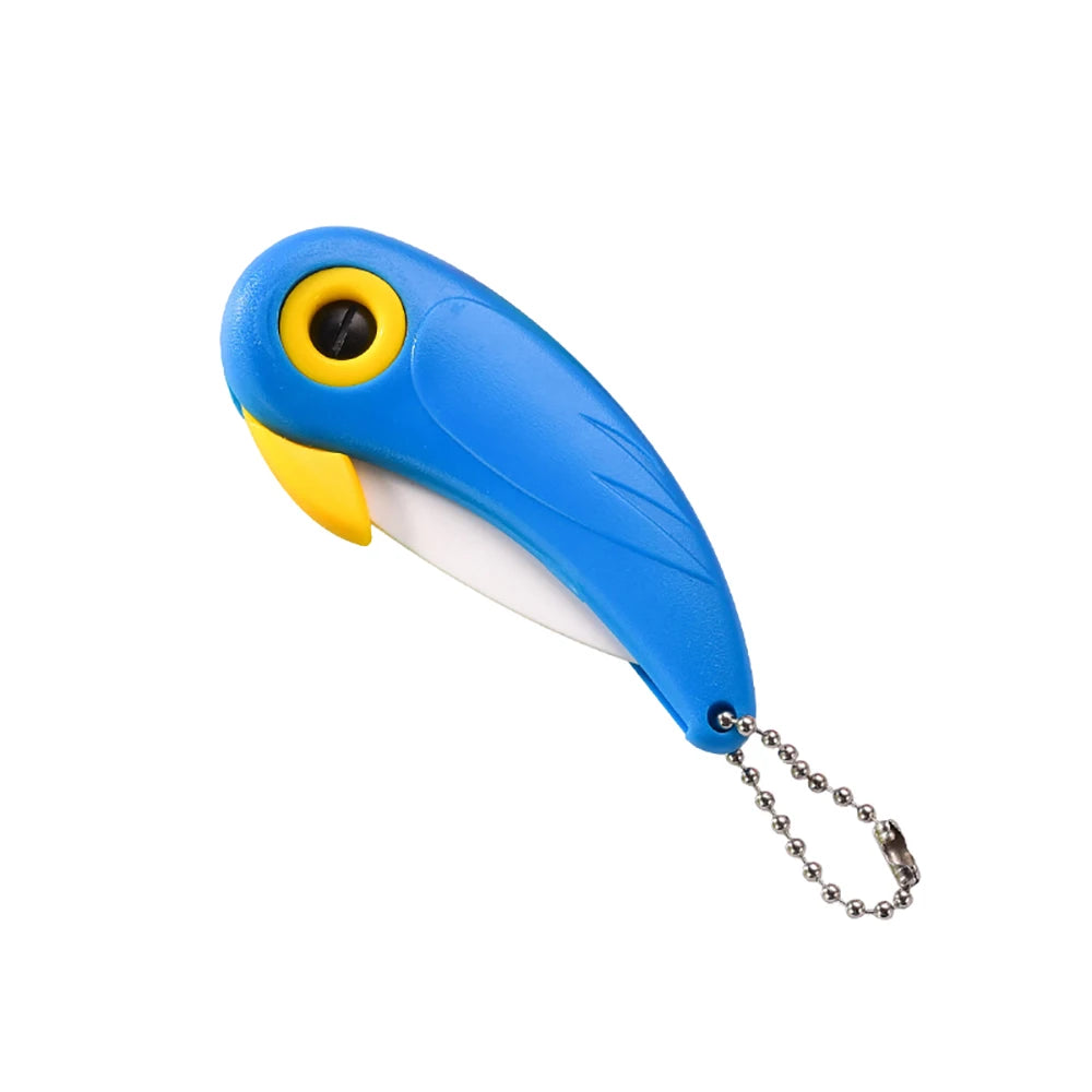 1PC Portable Ceramic Knife Creative Mini Cute Bird Multifunctional Foldable Fruit Knife Kitchen Tool