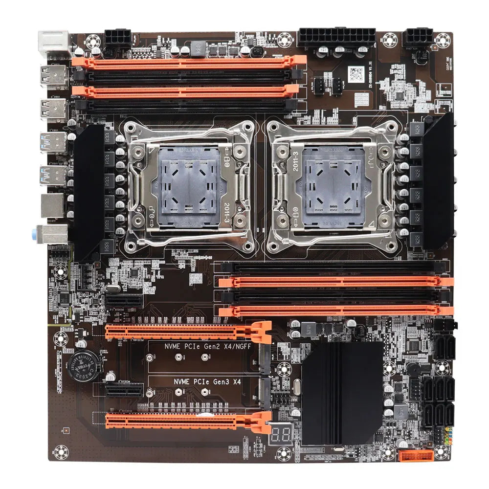 X99 Dual CPU Server Motherboard E-ATX Xeon Processor Slot 2011-3 M.2 LGA 2011 V3 E-ATX USB3.0 SATA3 8 DIMM DDR4