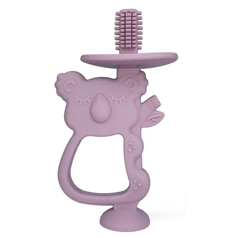 Animal Koala Safe Toddle Teether Chew Toy Teething Ring Infant Baby Silicone Training Toothbrush BPA Free Rodent Baby Accessorie