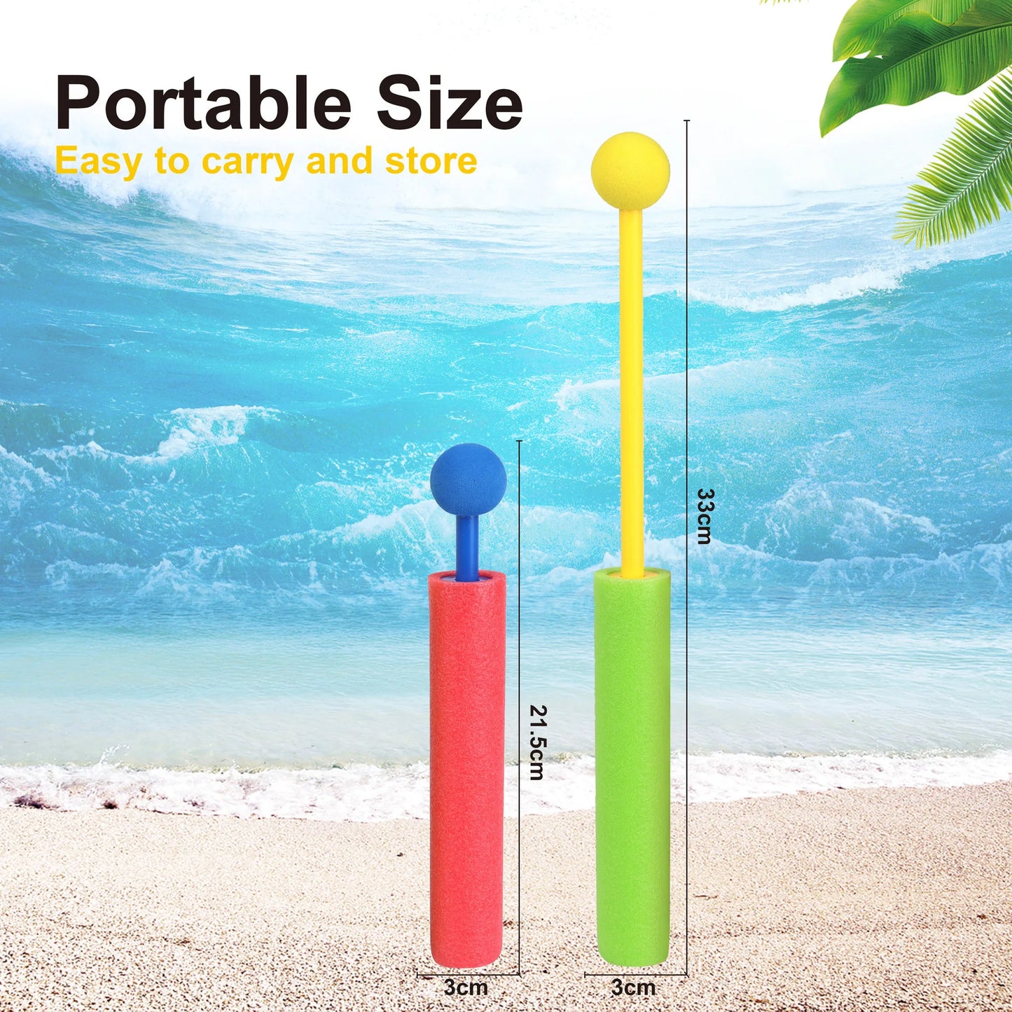 4pcs Water Blaster Water Guns for Kids Shooter Portable 4 Colors 30ft Range Children Foam Water Gun Summer Swimming Pool Toys