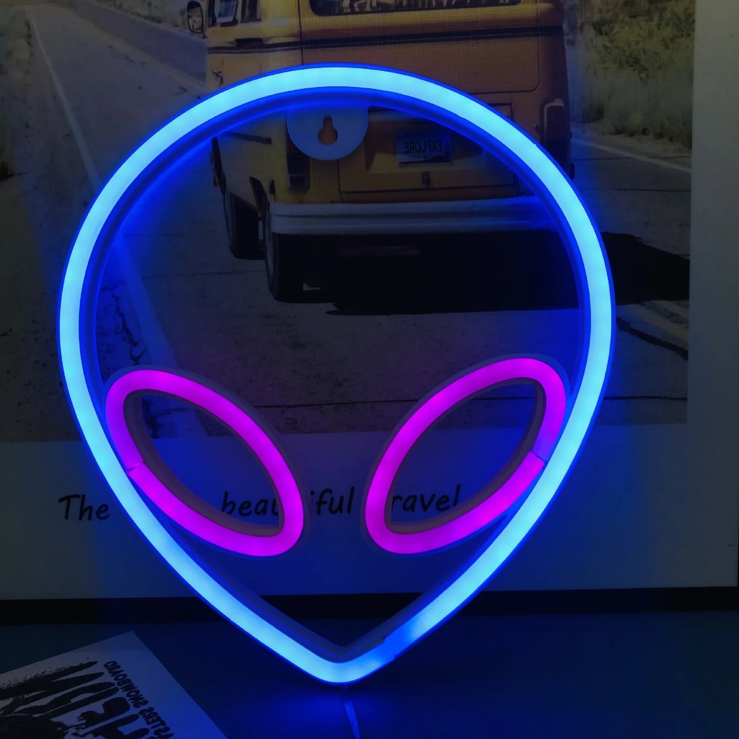 1pc, cool neon light battery/USB power supply, game room bedroom party, wedding girl boy room decoration light, birthday gift