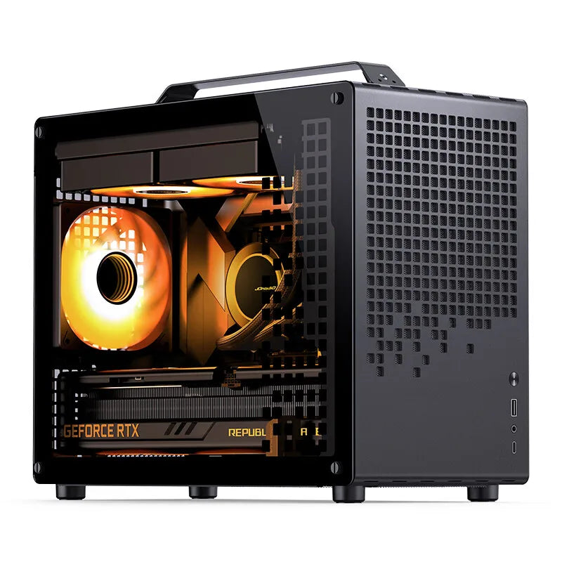 JONSBO Z20 MATX ATX PC Case Chassis 20L Detachable Handle Case 163mm Air-Cooled Graphics Card Type-C Desktop Small Space 컴퓨터 케이스