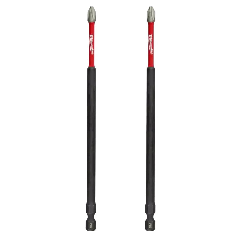 Milwaukee PH2 Impact Drill Bits 25mm/50mm/89mm/152mm Cross Screwdriver Head HSS Carpentry Sell Separately Power Tool Accessories