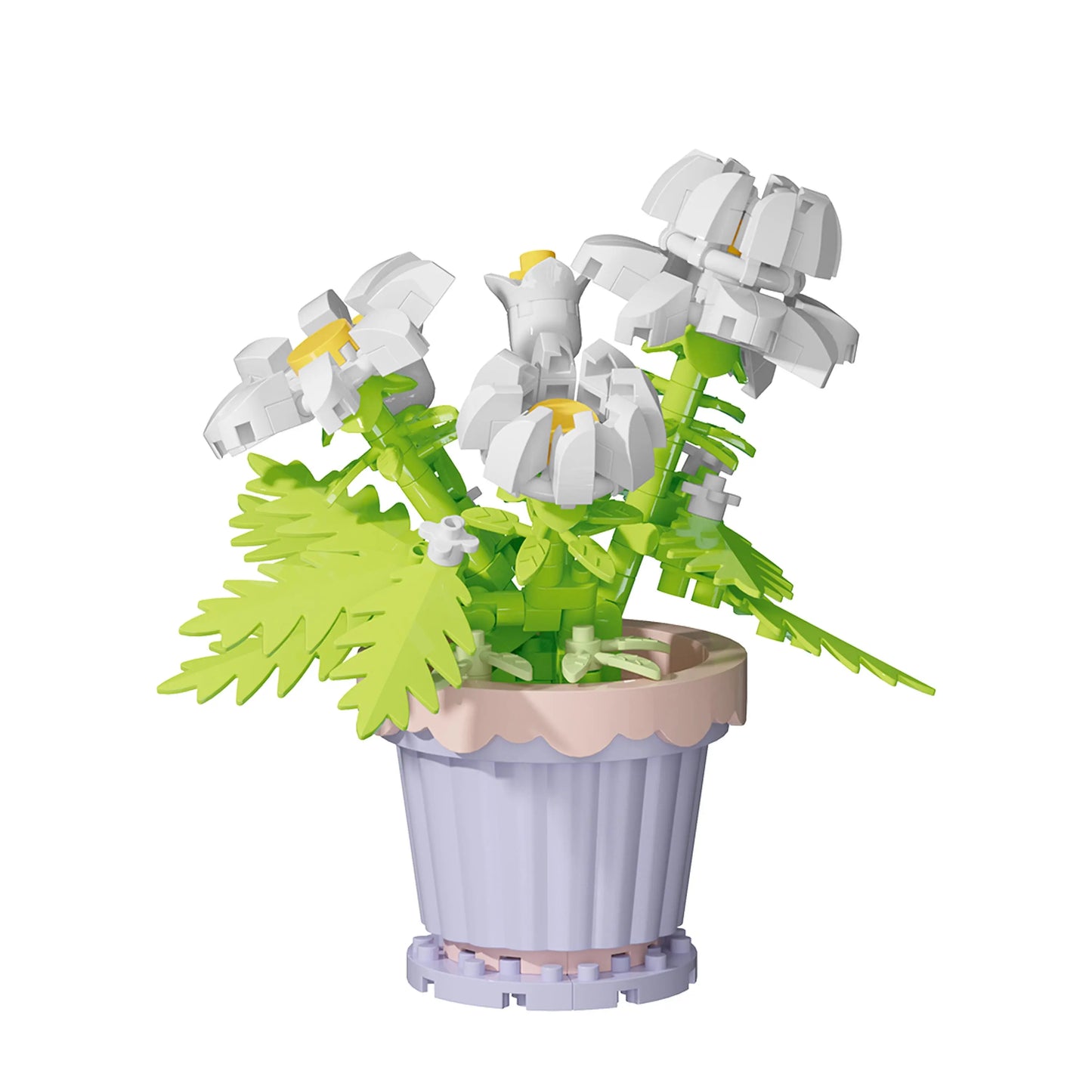 Micro diamond particles flower building blocks bonsai garden romantic office decoration potted plant model set children's toys