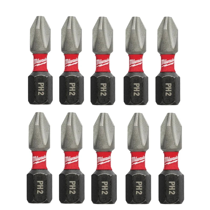 Milwaukee PH2 Impact Drill Bits 25mm/50mm/89mm/152mm Cross Screwdriver Head HSS Carpentry Sell Separately Power Tool Accessories