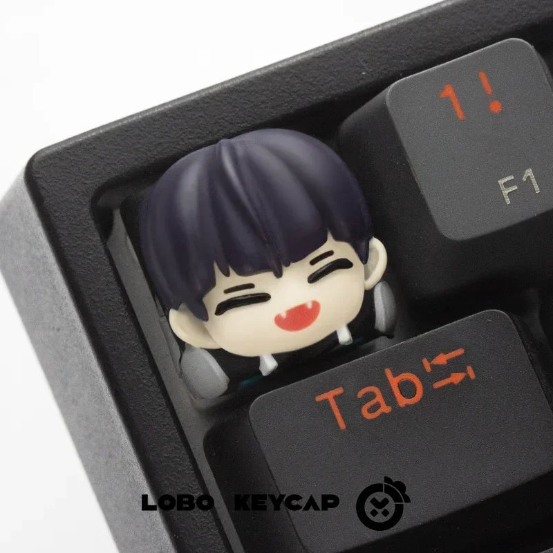 Kaiju No.8 Artisan Keycap Custom Ghost Anime 3d Keyboard Key Caps Esc Point Resin Key Caps Mechanical Keyboard Game Accessories