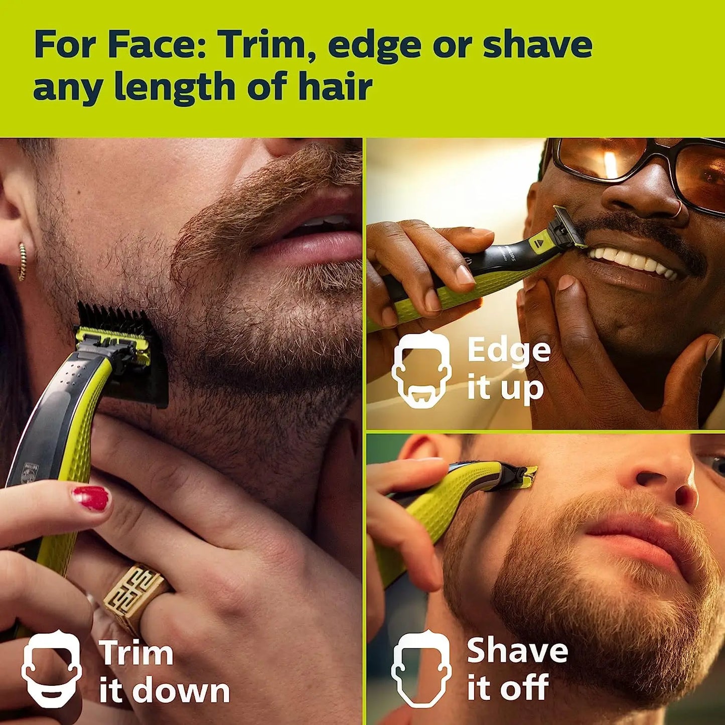 Brangdy Shaver 360 Replacement Blade for Philips One Blade Pro QP2520  QP2630 QP6510 QP6531 Face Hybrid Electric Beard Trimmer