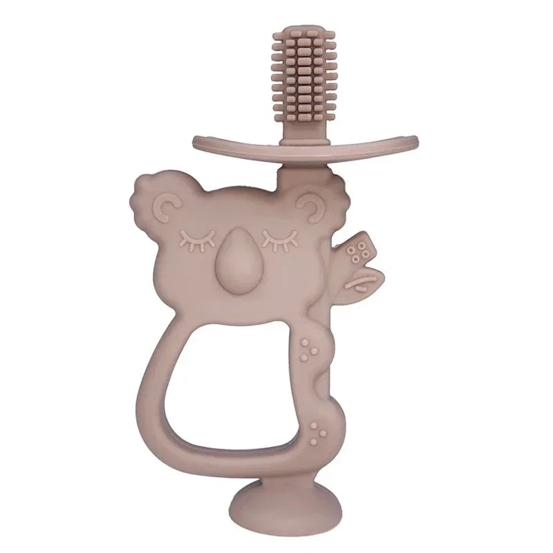 Animal Koala Safe Toddle Teether Chew Toy Teething Ring Infant Baby Silicone Training Toothbrush BPA Free Rodent Baby Accessorie