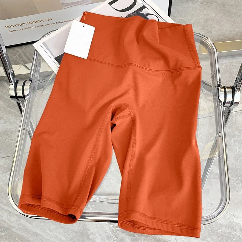 Summer Yoga Shorts Elastic Breathable Tights Leggings Quick Dried Sports Fitness Yoga Cycling Athletic Gym Shorts