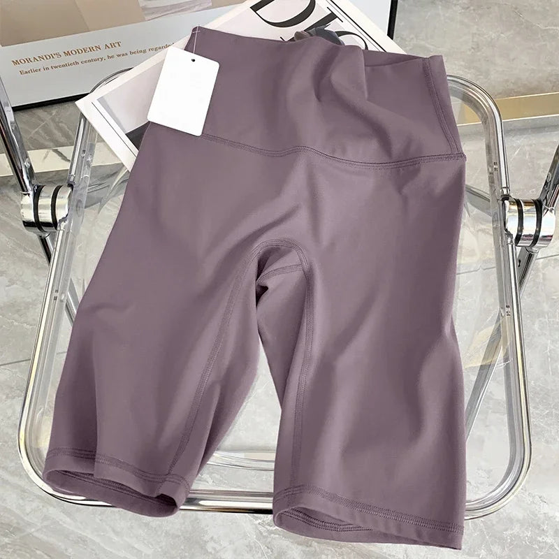 Summer Yoga Shorts Elastic Breathable Tights Leggings Quick Dried Sports Fitness Yoga Cycling Athletic Gym Shorts
