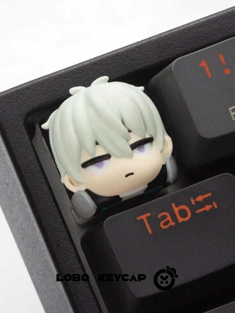 Kaiju No.8 Artisan Keycap Custom Ghost Anime 3d Keyboard Key Caps Esc Point Resin Key Caps Mechanical Keyboard Game Accessories