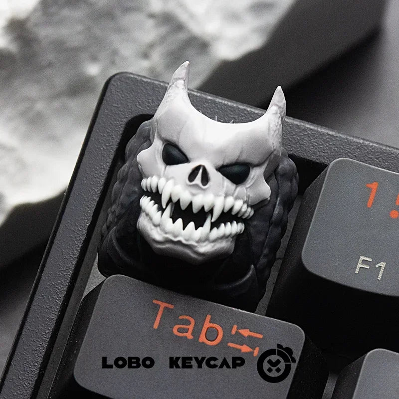 Kaiju No.8 Artisan Keycap Custom Ghost Anime 3d Keyboard Key Caps Esc Point Resin Key Caps Mechanical Keyboard Game Accessories