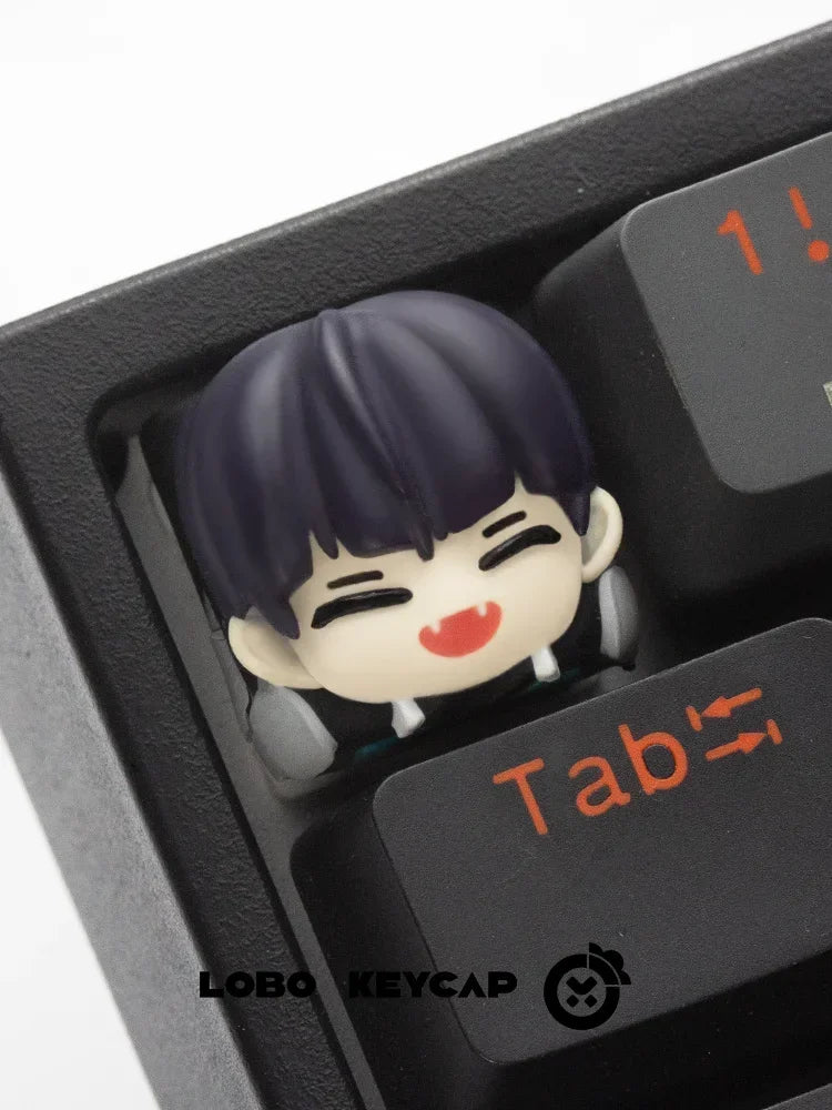 Kaiju No.8 Artisan Keycap Custom Ghost Anime 3d Keyboard Key Caps Esc Point Resin Key Caps Mechanical Keyboard Game Accessories