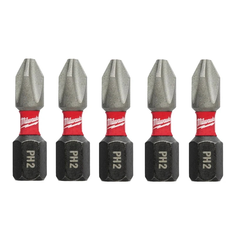 Milwaukee PH2 Impact Drill Bits 25mm/50mm/89mm/152mm Cross Screwdriver Head HSS Carpentry Sell Separately Power Tool Accessories