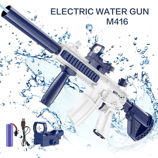 M416 Water Gun Electric Pistol Shooting Toy Full Automatic Summer Shoot Beach Outdoor Fun Toy For Children Boys Girl Adults Gift