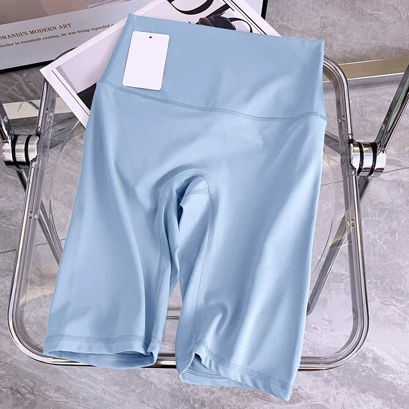 Summer Yoga Shorts Elastic Breathable Tights Leggings Quick Dried Sports Fitness Yoga Cycling Athletic Gym Shorts