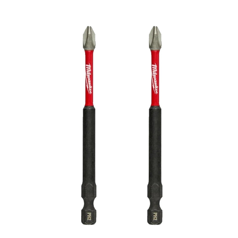 Milwaukee PH2 Impact Drill Bits 25mm/50mm/89mm/152mm Cross Screwdriver Head HSS Carpentry Sell Separately Power Tool Accessories