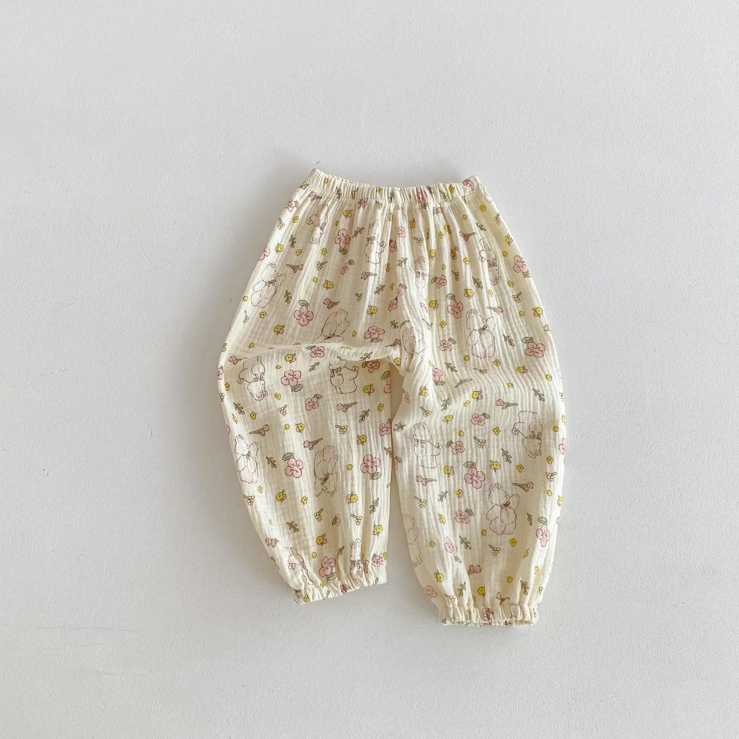 Anti Mosquito Pants For Children Clothing Summer New Style Kids Girl's Floral Trousers Loose Casual Baby Harem Pants 9m-6y 2024