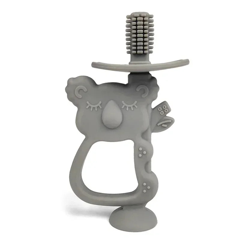 Animal Koala Safe Toddle Teether Chew Toy Teething Ring Infant Baby Silicone Training Toothbrush BPA Free Rodent Baby Accessorie
